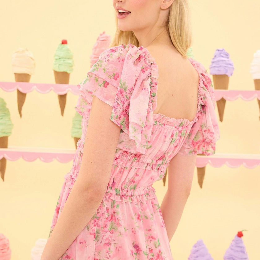 Juliana Dress in Rose Trance