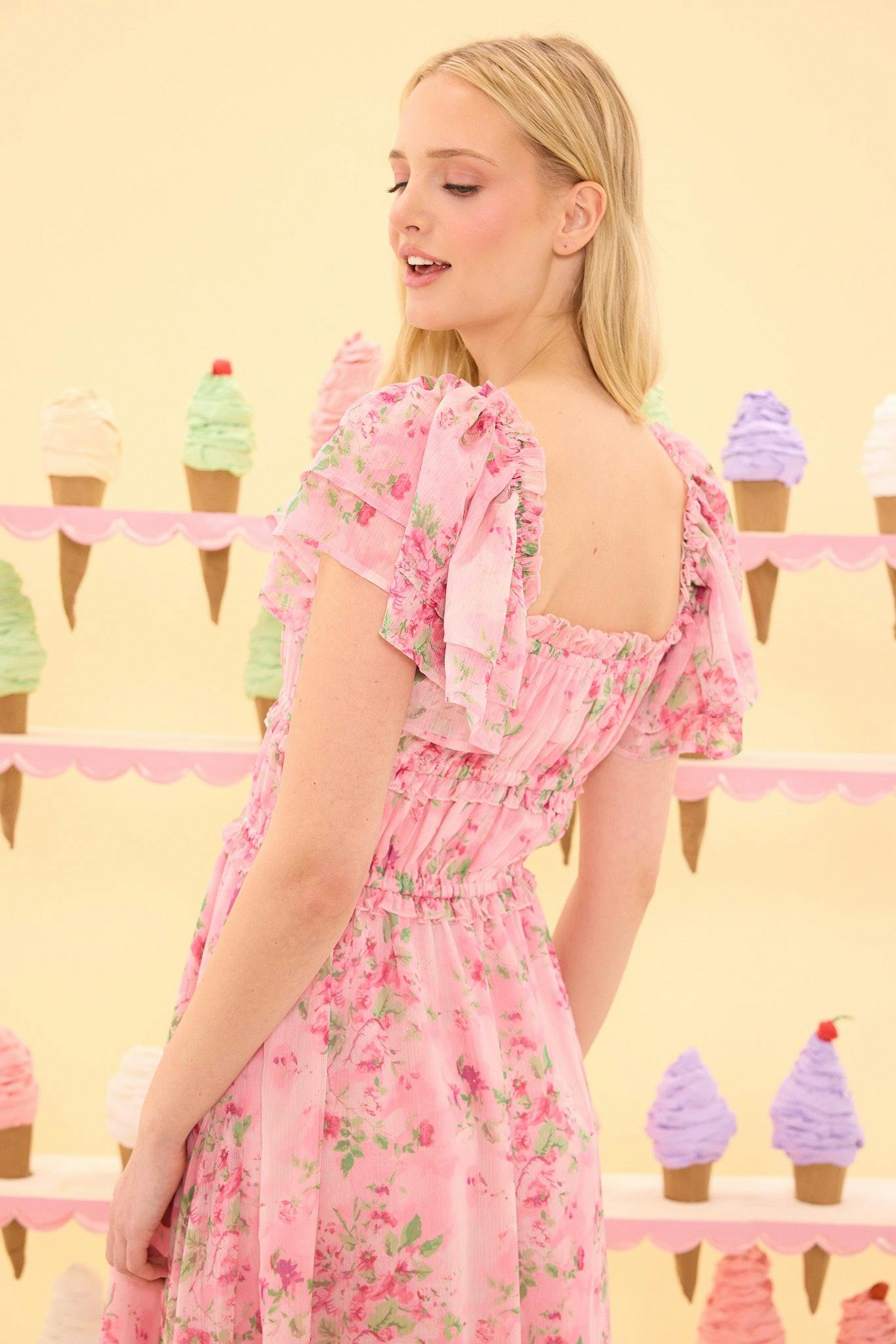 Juliana Dress in Rose Trance