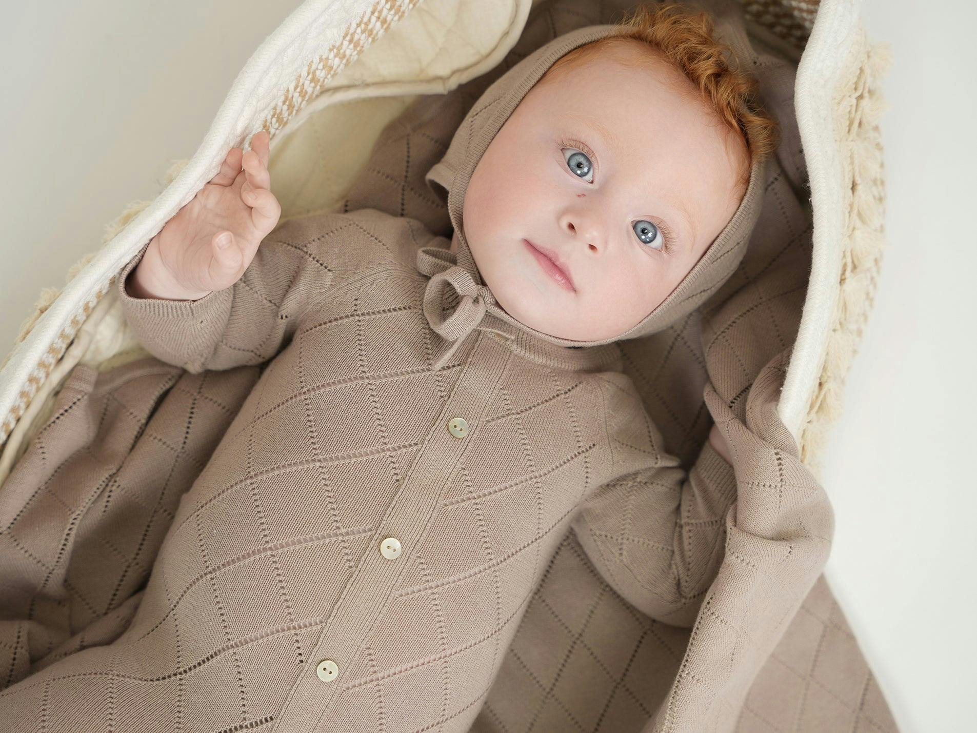 Diamond Pointelle Long Sleeve Footie