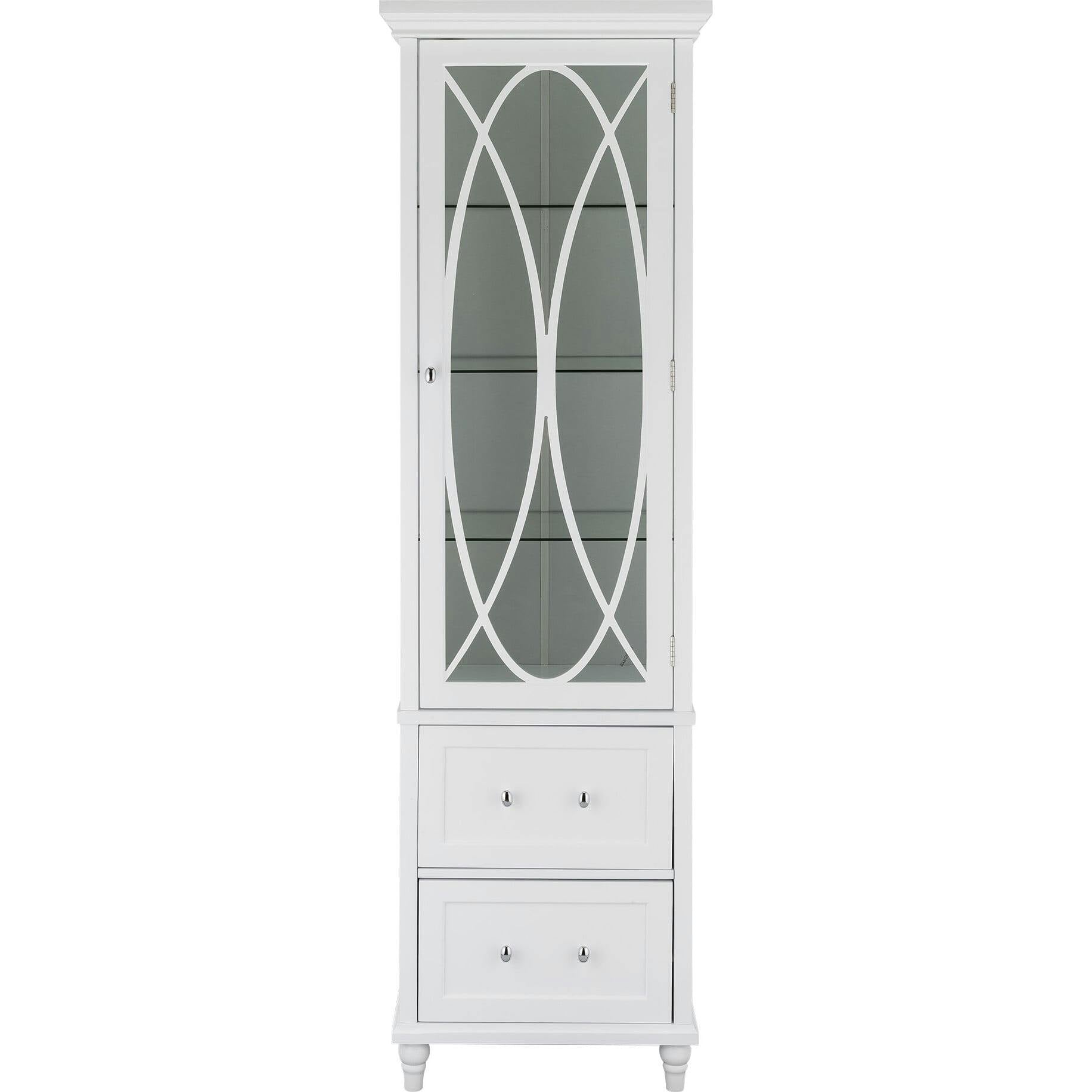 Florence Wooden Linen Tower Cabinet With Storage