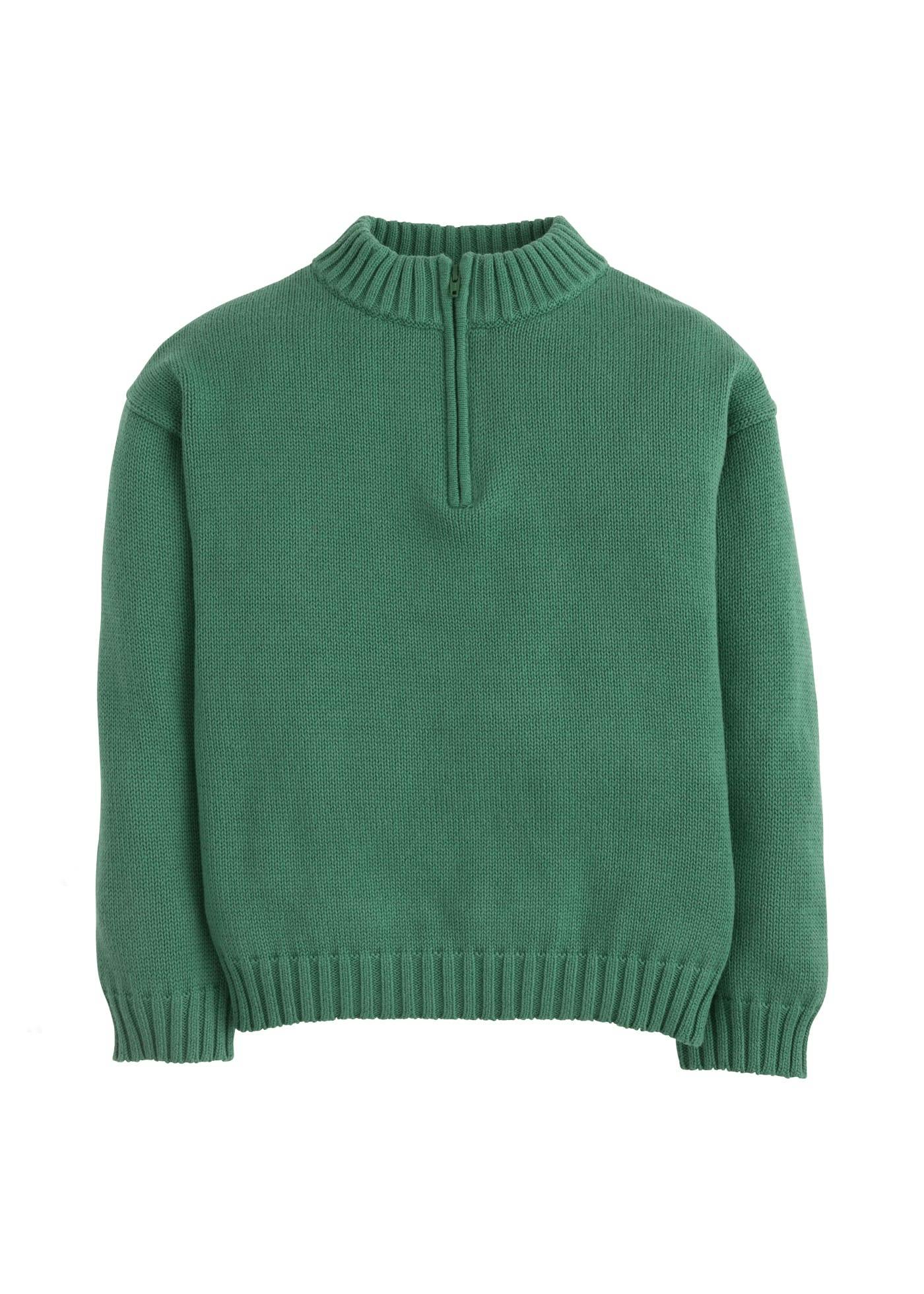 Quarter Zip Sweater - Hunter Green