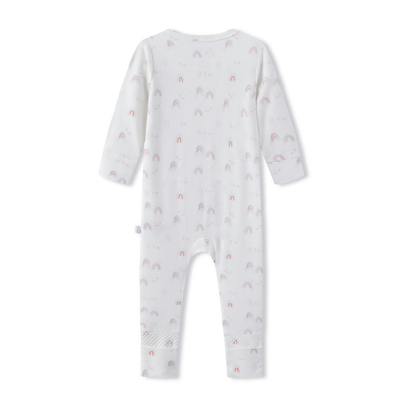 Bamboo Magnetic Footie Pajama - Arc en ciel