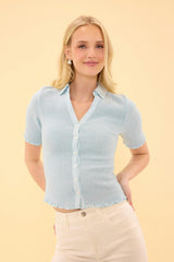 Elysia Top in Light Blue