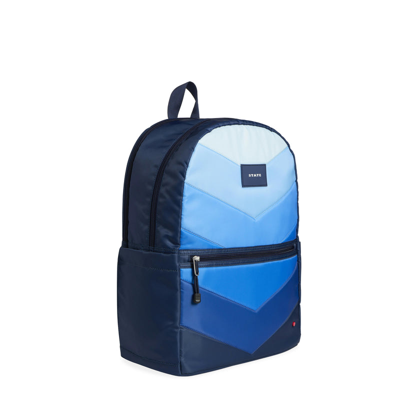 Kane Double Pocket Large Backpack, Green Chevron