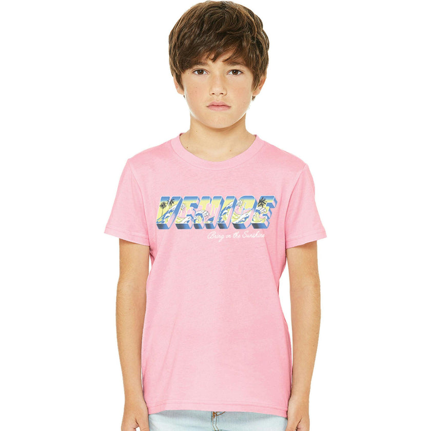 Kids' Pink Venice T-shirt-Unisex
