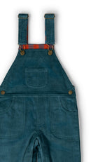 Calm Sea Lined Corduroy Dungarees, Blue