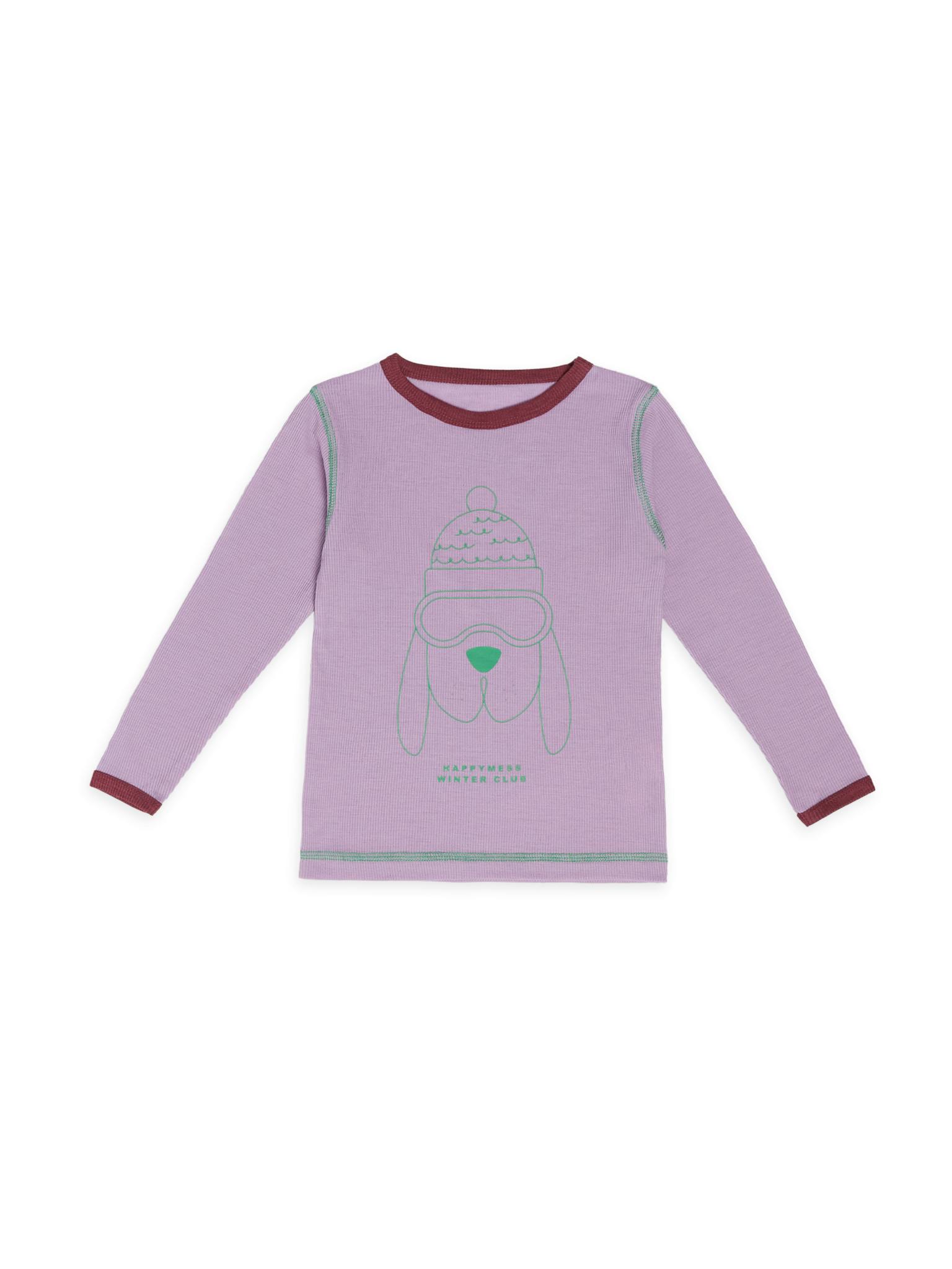 children's wool thermoactive longsleeve  - happy doggo