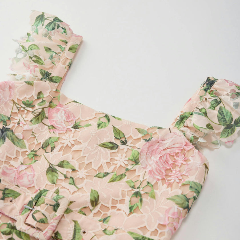 Leonora Embroidered Mini Dress