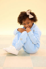 Mini Casey Jogger Sweatpants in Light Blue