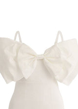White Bachma Bow Mini Dress