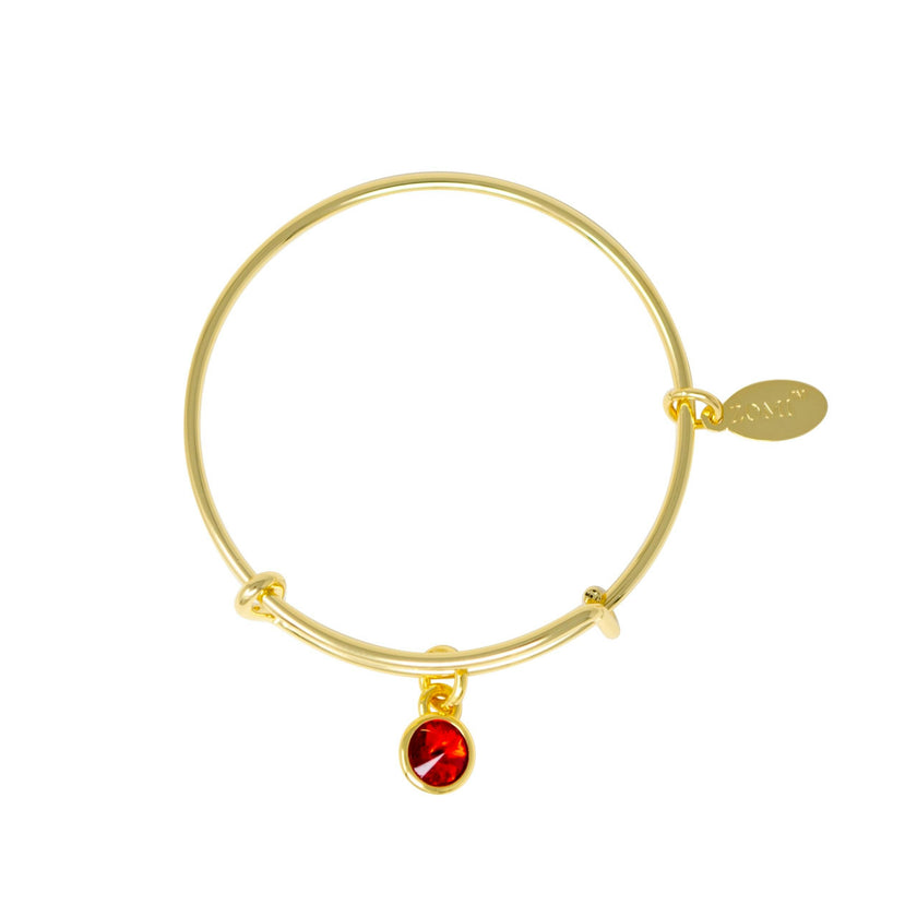July Birthstone Bangle Bracelet