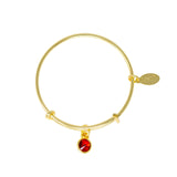 July Birthstone Bangle Bracelet
