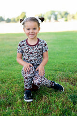 Game Day Blooms 2 Piece Pajama Set (Short Sleeve/Pants)