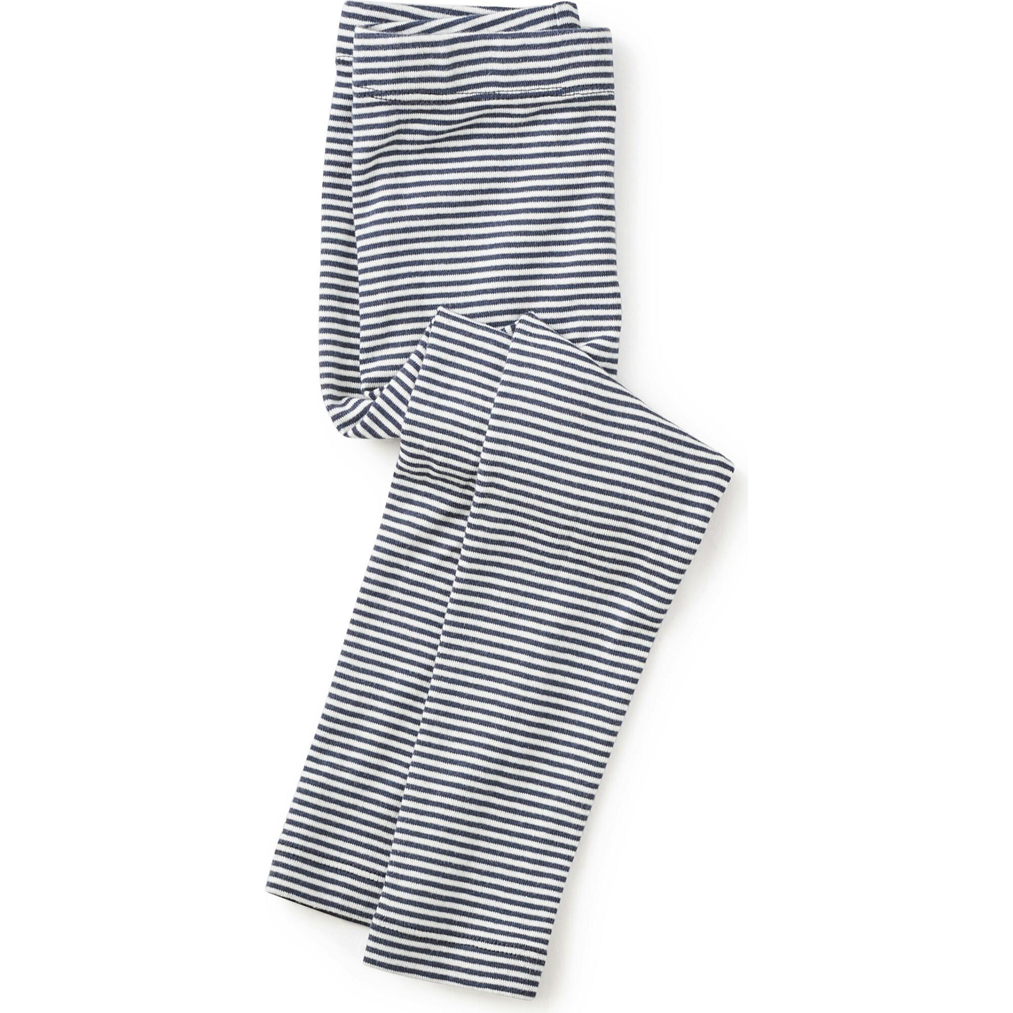 Striped Leggings, Blue
