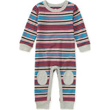 Stripe Knee Patch Baby Romper, Multi