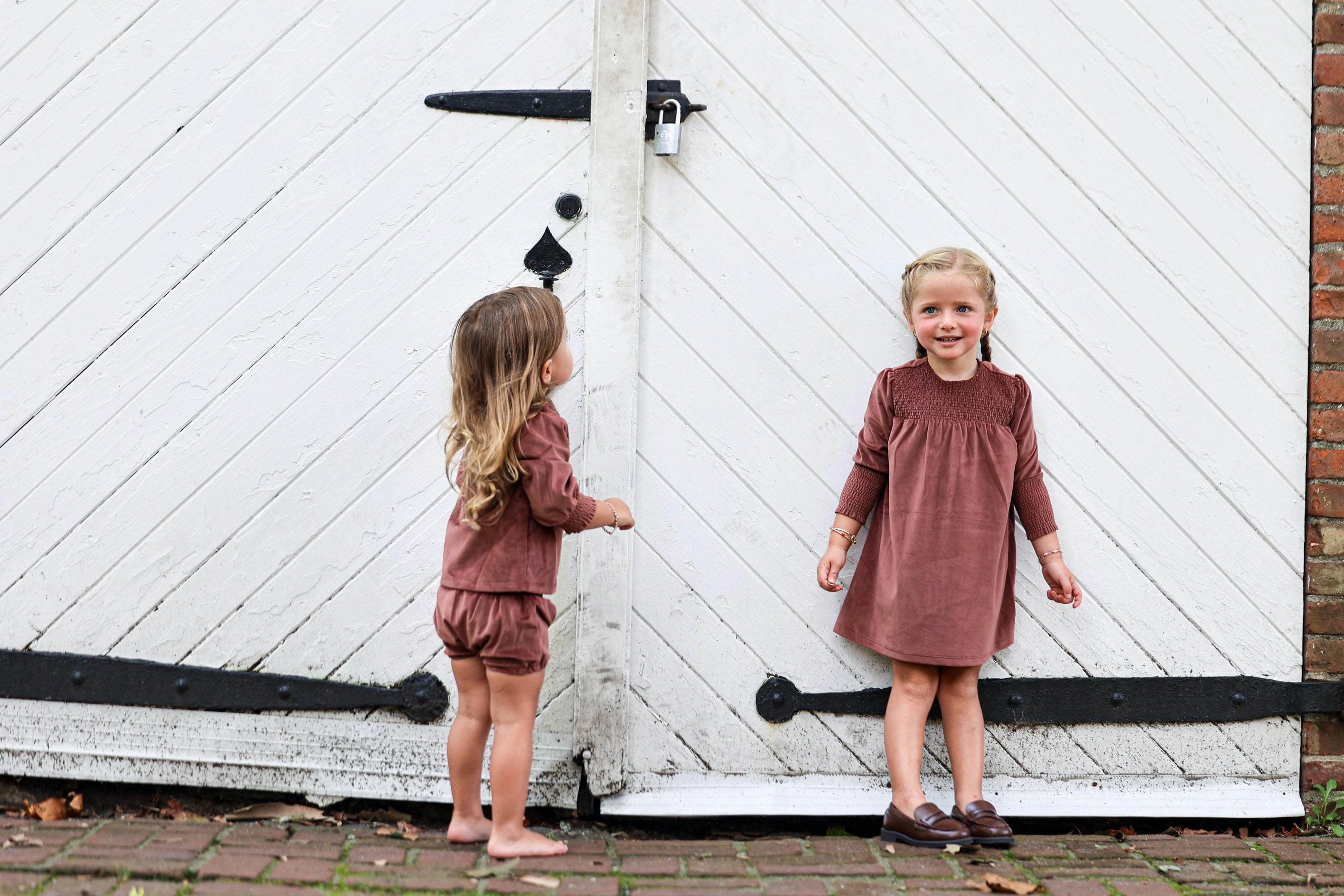Royal Velvet Smocked Shect & Cuff A-Line Dress