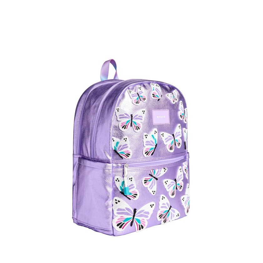 Kane Double Pocket Backpack, Metallic 3D Butterfly