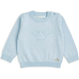 Pointelle Crown Crawler Set - Blue