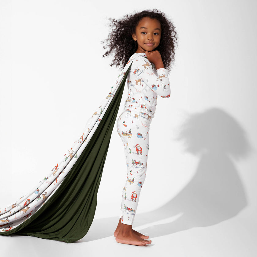 Santa's Workshop Bamboo Kids Pajamas