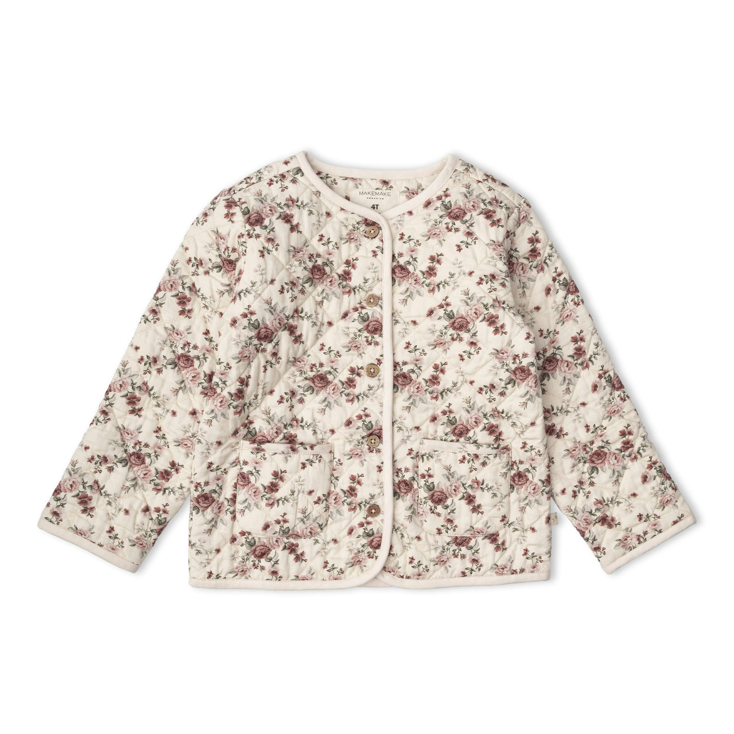 Organic Quilted Buttoned Jacket - Wildrose