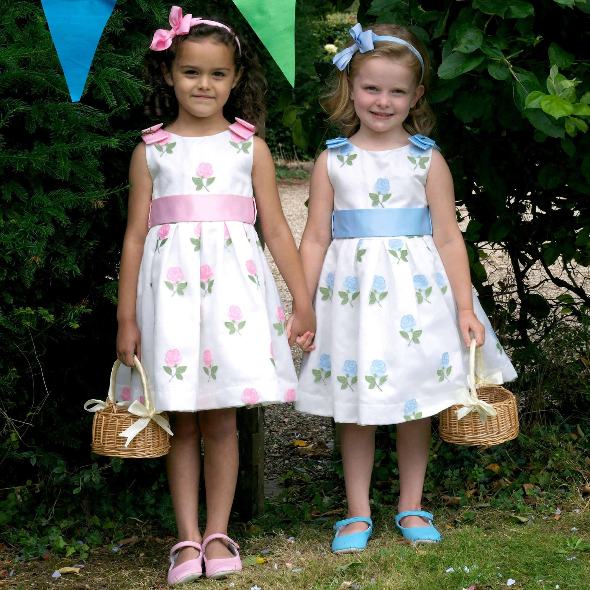Rose Embroidered Organza Dress