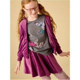 Velour Twirl Skirt, Purple