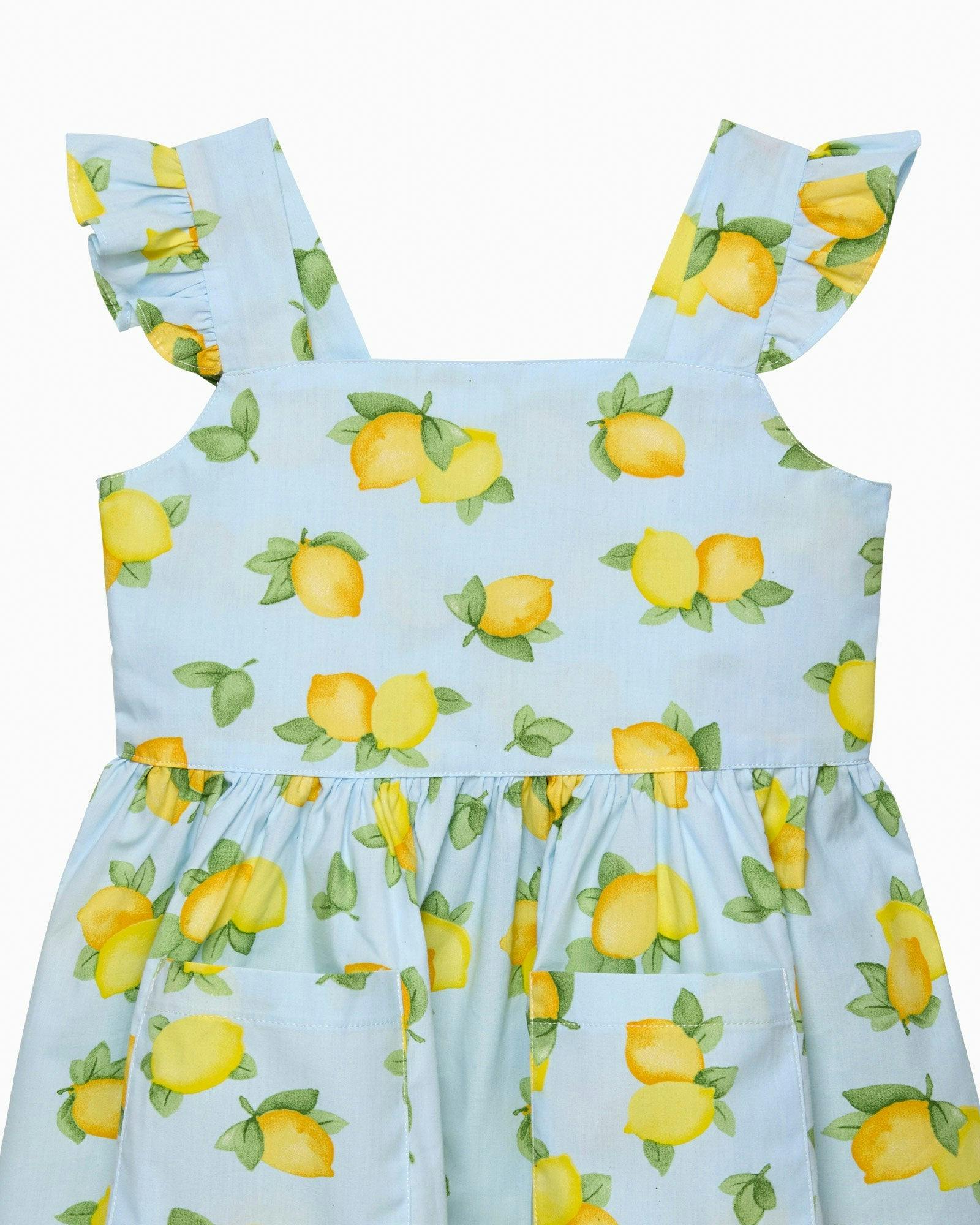 Adelina Summer Dress in Lemon