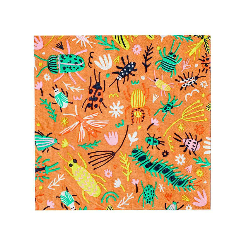 Backyard Bugs Bunches of Bugs Large Napkins