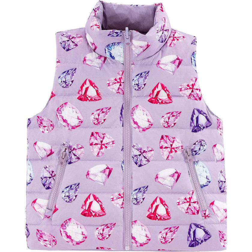Casey Reversible Down Vest, Purple