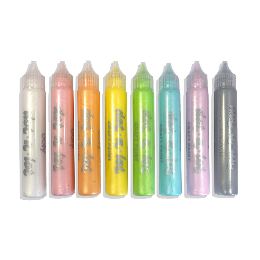 Dot-a-Lot 3D Dimensional Craft Paint - Pearlescent - Set of 8