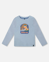 Organic Cotton Long Sleeve T-Shirt Light Blue