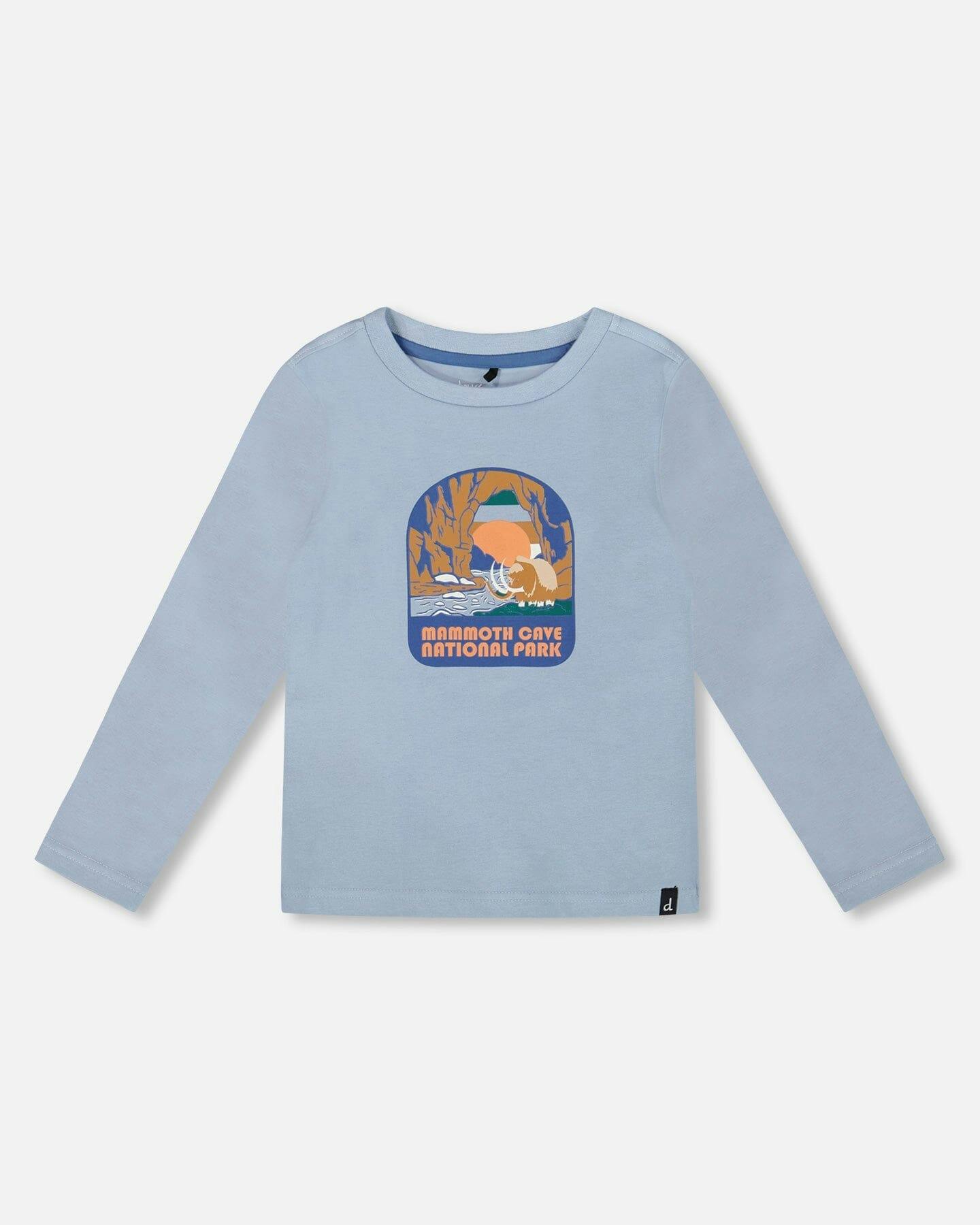 Organic Cotton Long Sleeve T-Shirt Light Blue