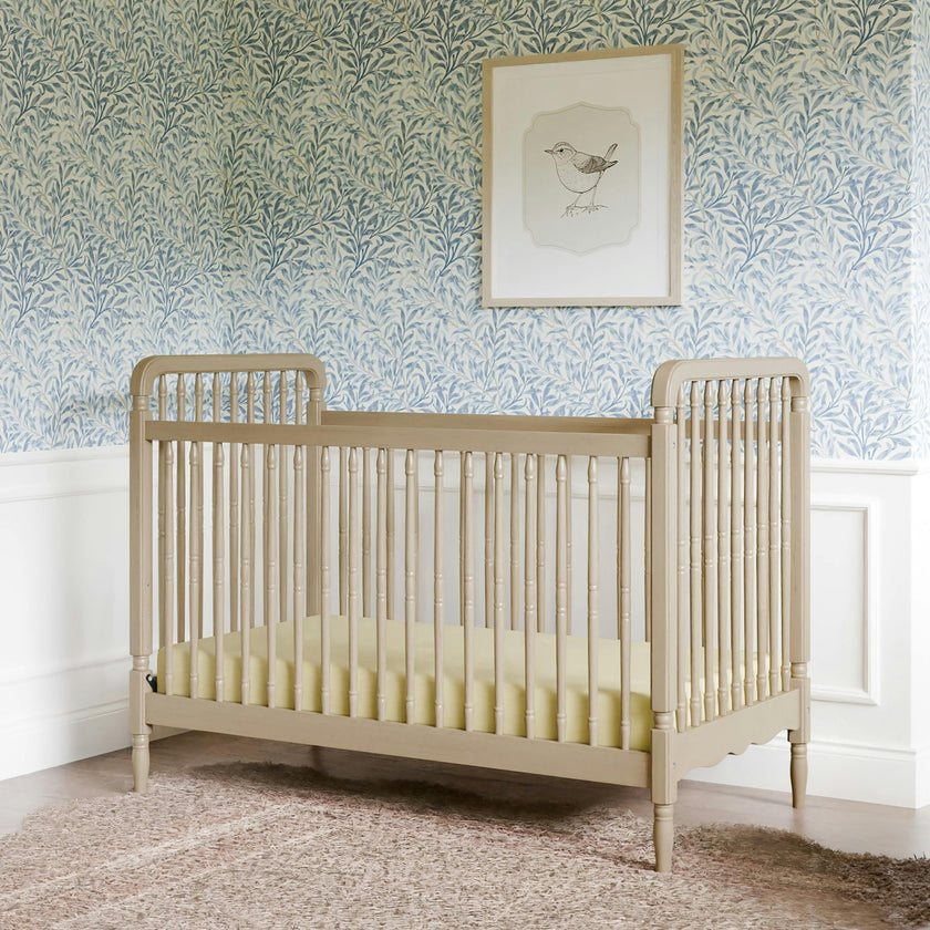 Liberty 3-in-1 Convertible Spindle Crib w/Toddler Bed Conversion Kit in Washed Pine
