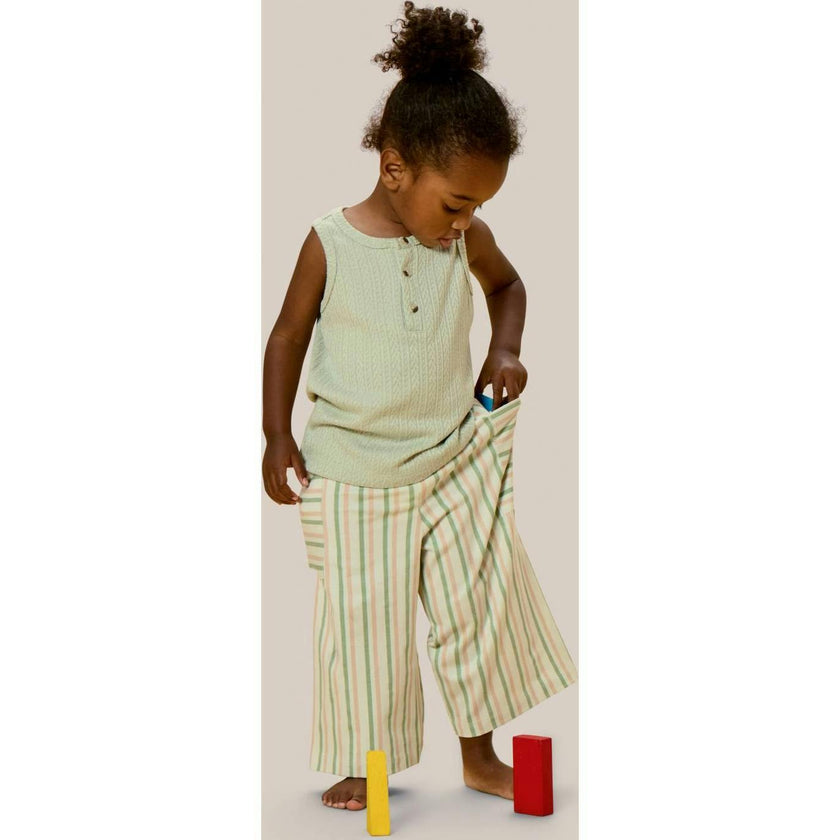 Stripe Mix Pocket Pants