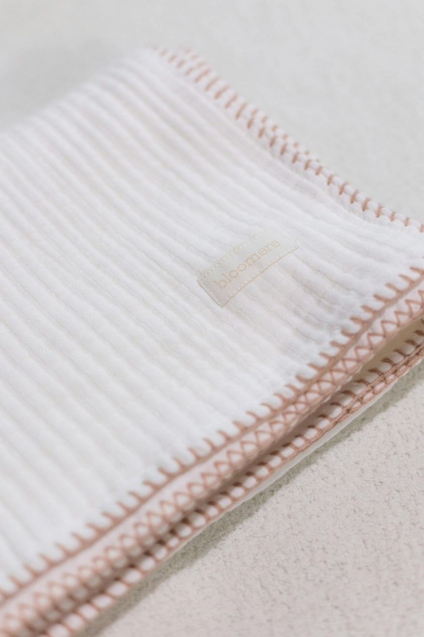 4 Layer Muslin Blanket (Brown, Pink)