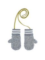 merino mittens - stone grey