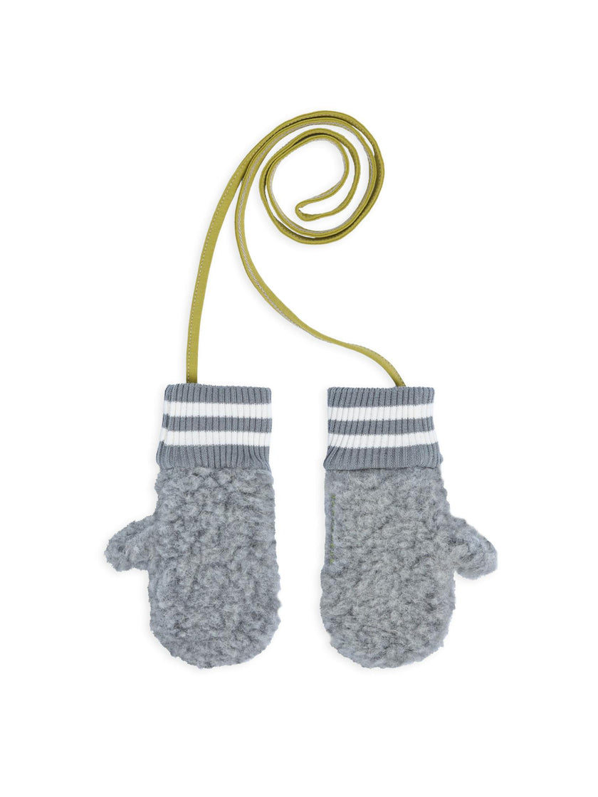 merino mittens - stone grey