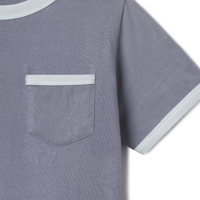 Jacob Ringer Tee in Flint Blue