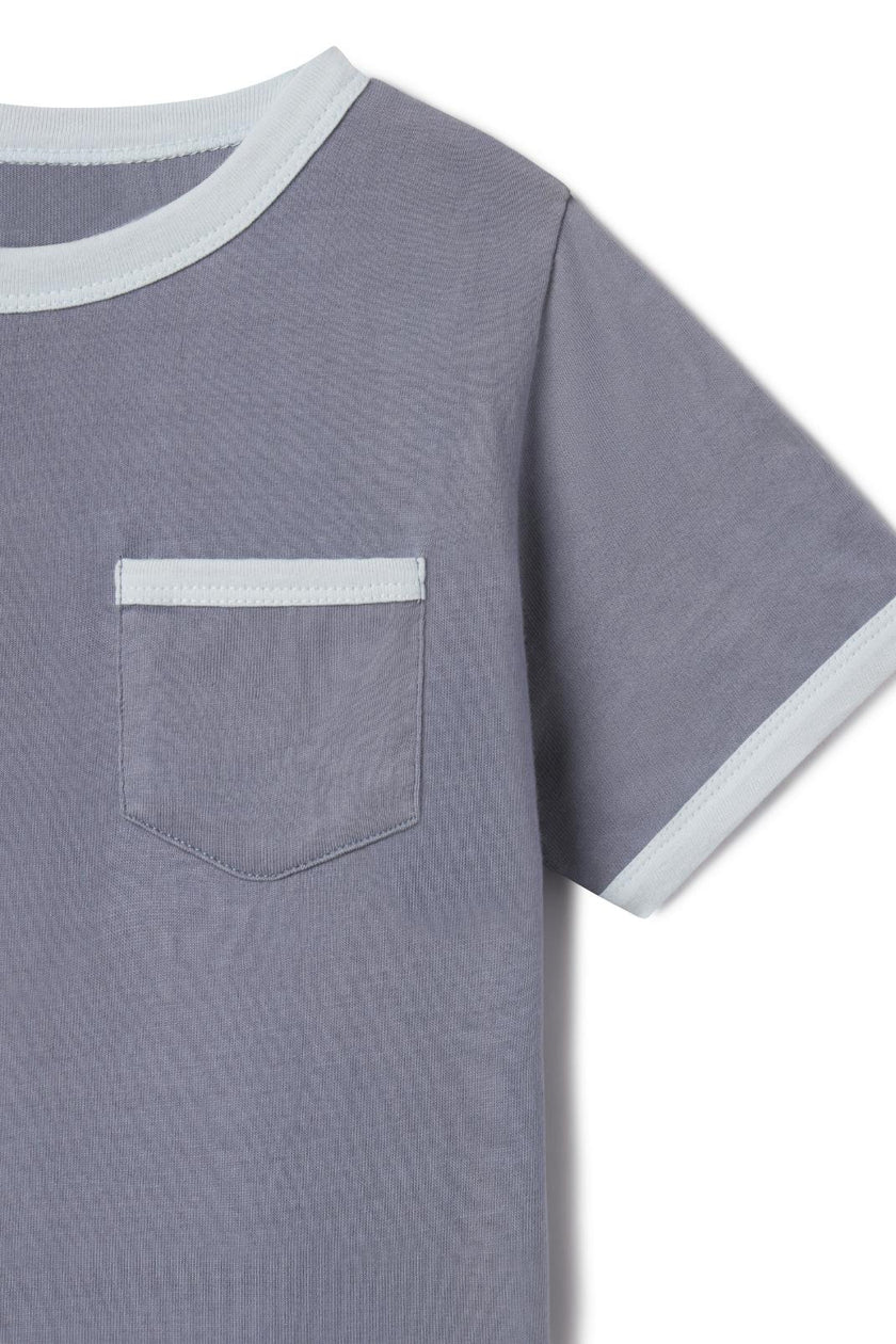 Jacob Ringer Tee in Flint Blue