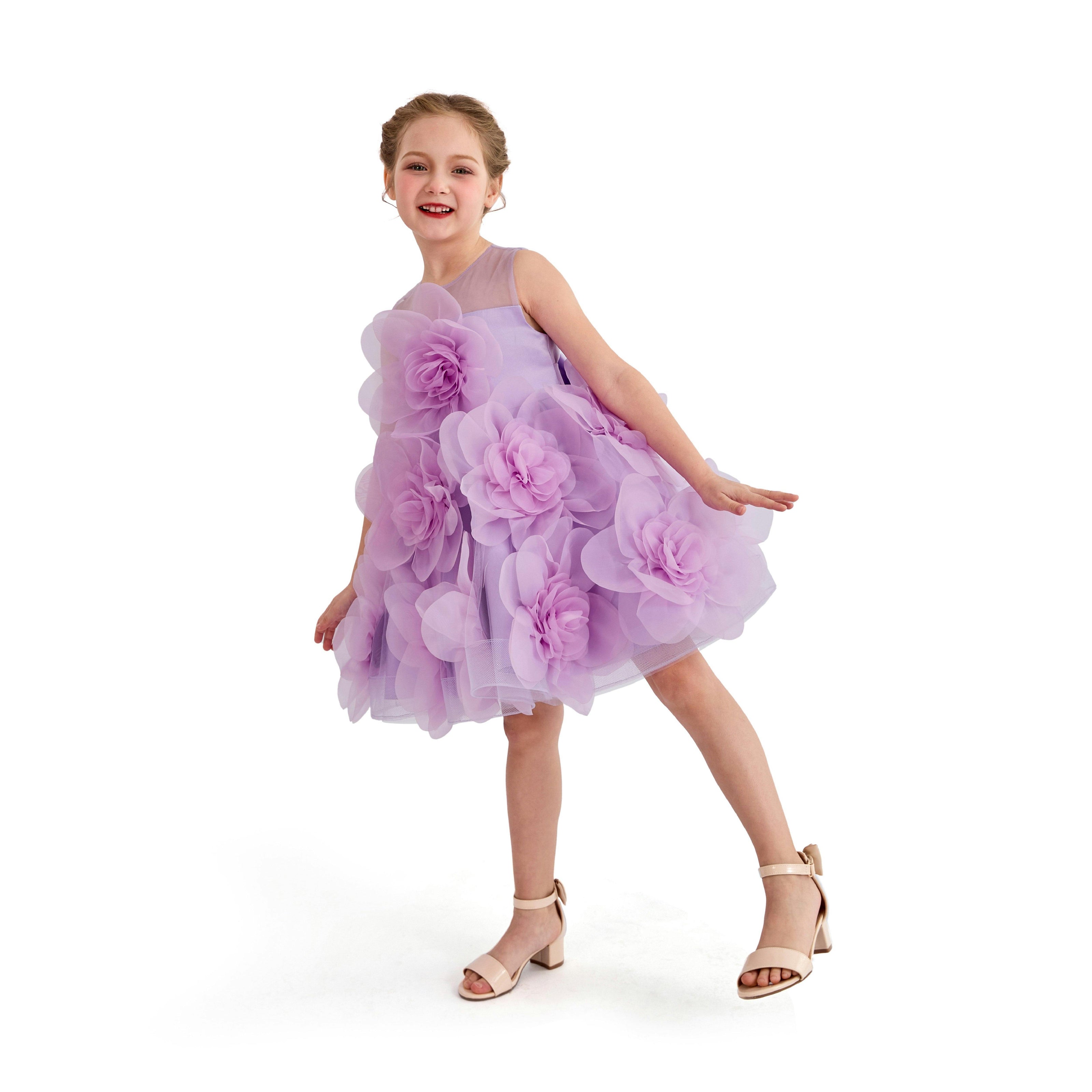 Purple Briellea Embellished Sleeveless Dress