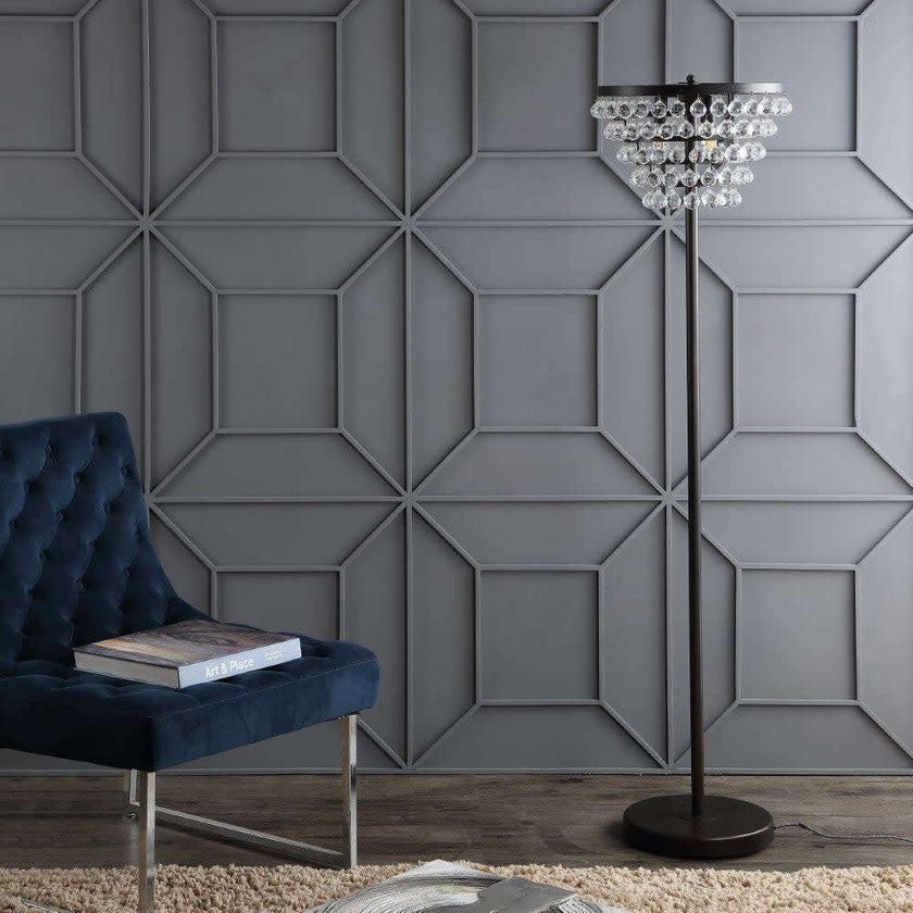 Jemma 60" Crystal/Metal LED Floor Lamp
