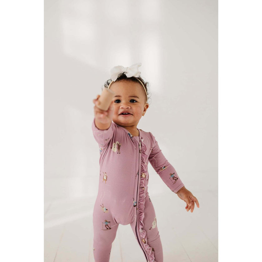 Footie Romper Ski in Mauve
