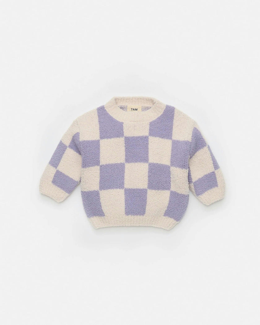 Boxy Sweater • Checkers Fuzzy