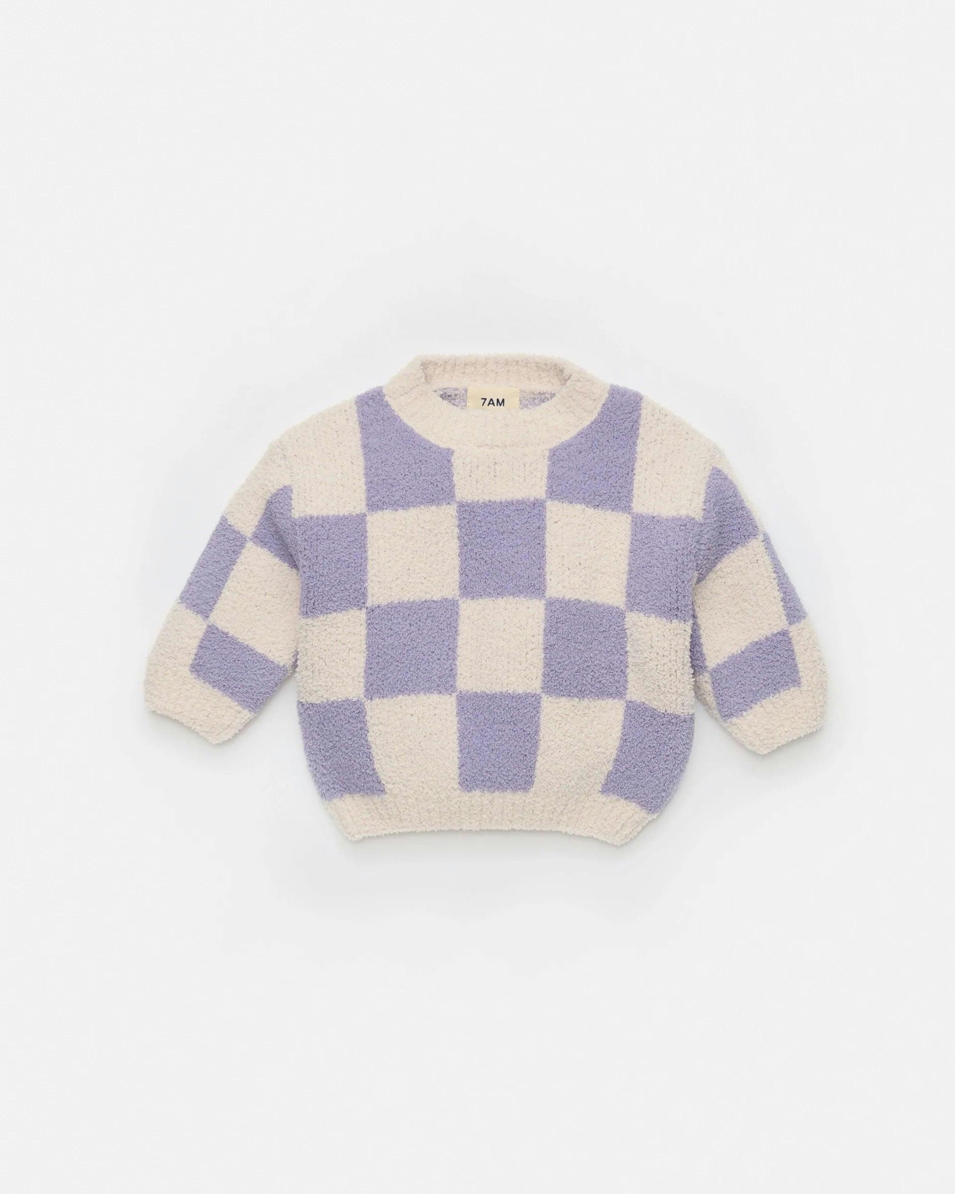 Boxy Sweater • Checkers Fuzzy