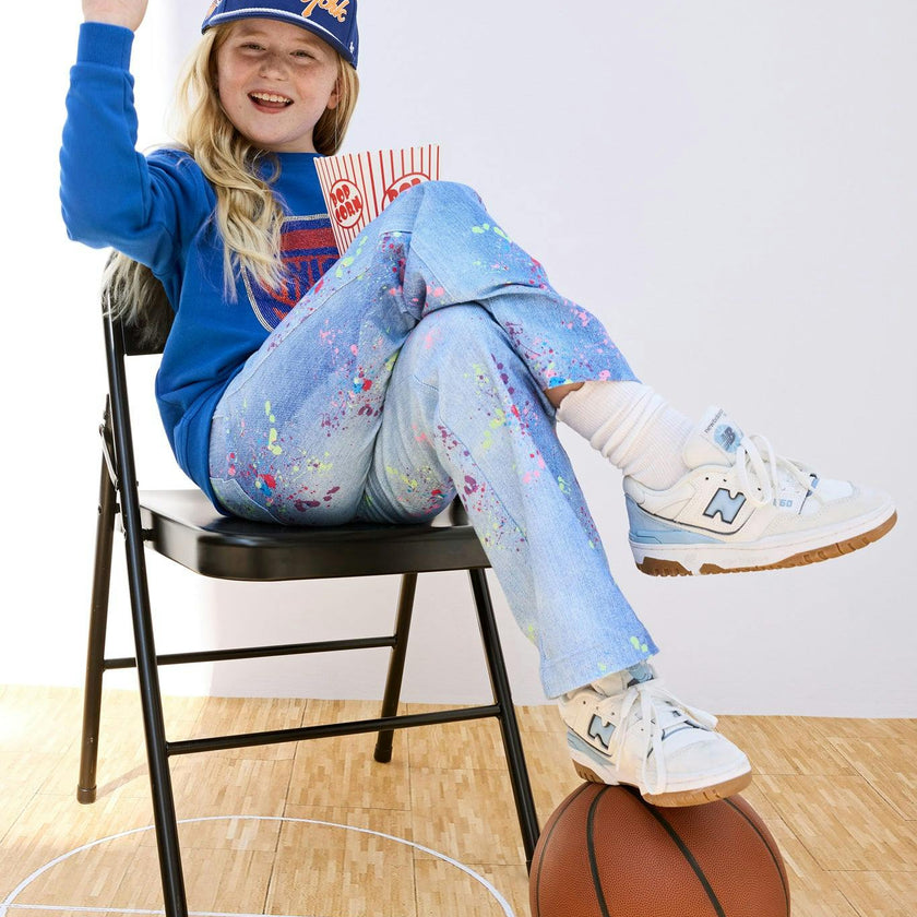 New York Knicks Basketball Girls Crew in Blue Gems