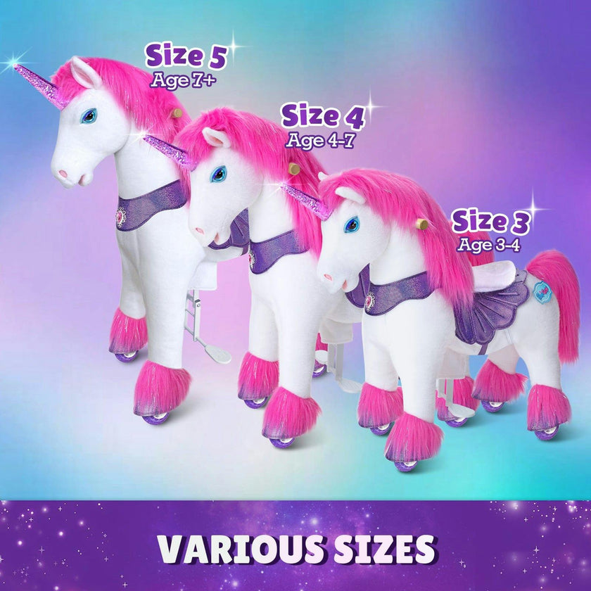 Model Y® Unicorn Ride-On Toy Age 4–7 – Pink/Purple