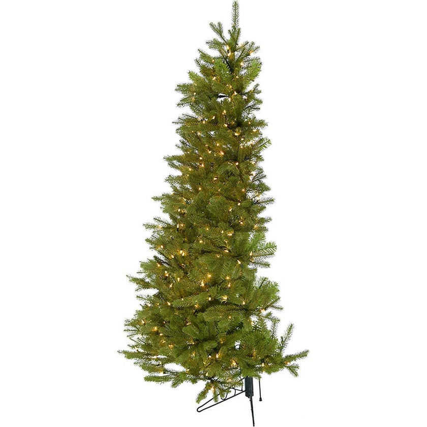 6-Foot Pre-Lit PE Half Tree with Stand