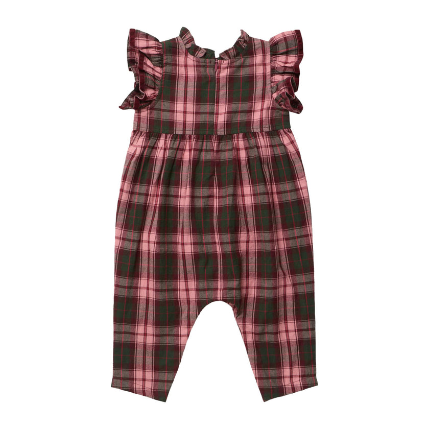 Baby Girls Jennifer Jumper - Burgundy Tartan
