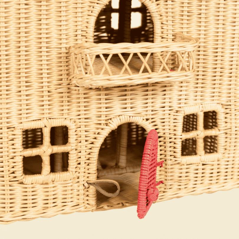 Handcrafted - Amy Dollhouse Tote - Rattan Wicker