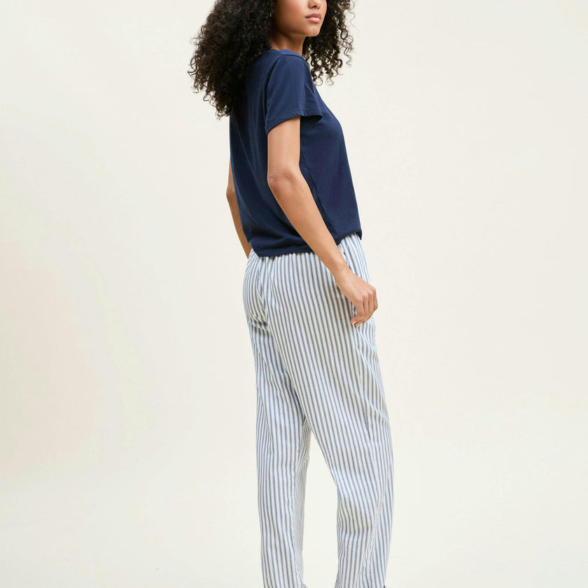 Women's Pima Essential Crew Neck Tee in Navy